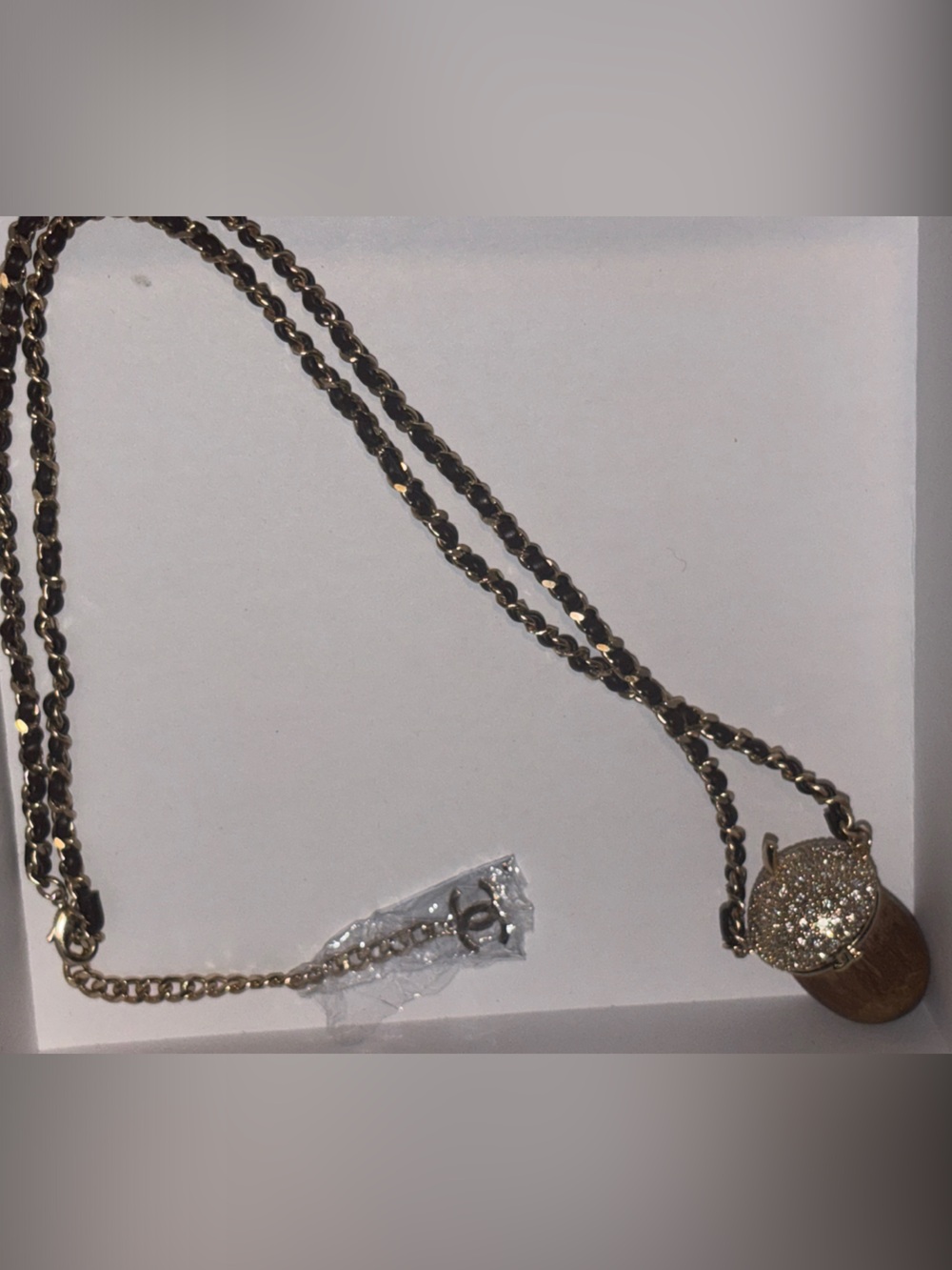 🪩 🥜🐿️   🆕 CC Crystal Wooden Acorn Pendant chain necklace 🐿️ 🪩 - Picture 10 of 15